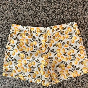 Loft ladies size 12 shorts White with lemons, excellent condition